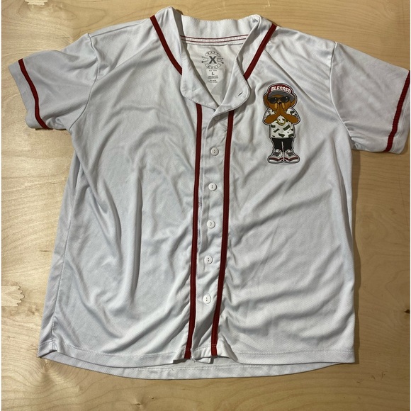 Hustle Bear Hip Hop Baseball Style Shirt Large (CT) - Picture 3 of 11